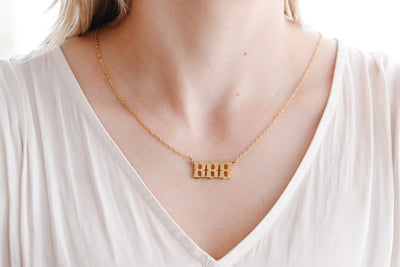 '888' Gold Angel Number Necklace