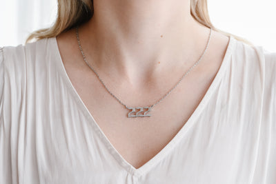 '222' Silver Angel Number Necklace