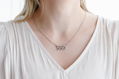 '555' Silver Angel Number Necklace