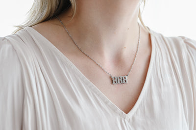 '888' Silver Angel Number Necklace
