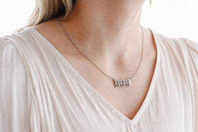 '999' Silver Angel Number Necklace