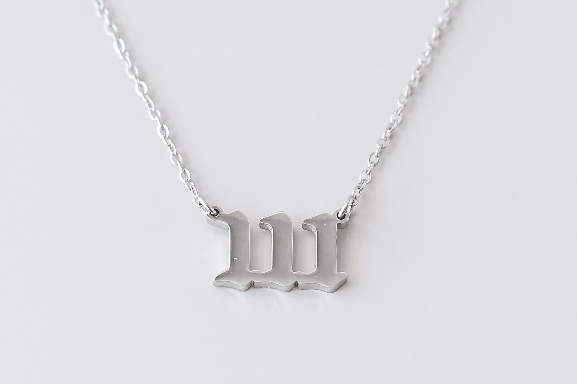 '111' Silver Angel Number Necklace