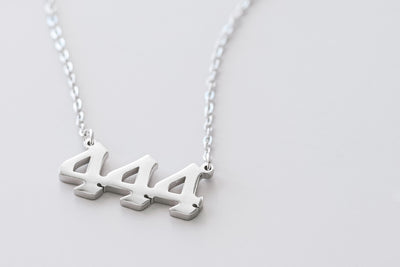 '444' Silver Angel Number Necklace