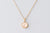 Rose Quartz Round Gold Necklace