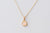 Rose Quartz Teardrop Gold Necklace