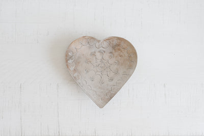 Antique Iron Heart Dish