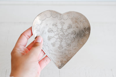 Antique Iron Heart Dish