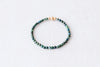 4mm Azurite and Chrysocolla Gold Luxe Bracelet