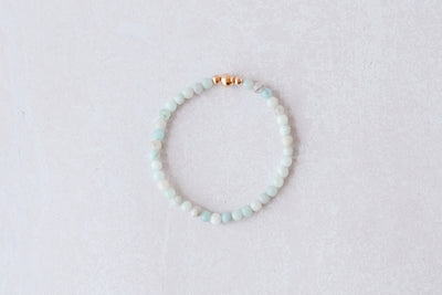 4mm Amazonite Gold Luxe Bracelet