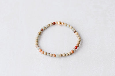 4mm Terrain Jasper Gold Luxe Bracelet