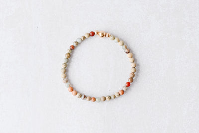 4mm Terrain Jasper Gold Luxe Bracelet