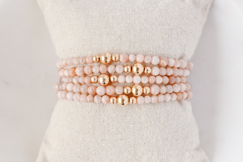 4mm Sunstone Gold Luxe Bracelet