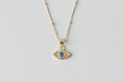 Gold Protection Eye Necklace