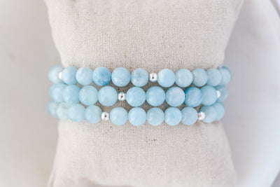 8mm Aquamarine Luxe Bracelet