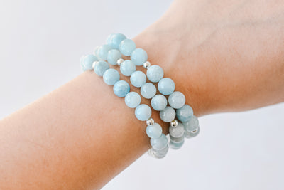 8mm Aquamarine Luxe Bracelet