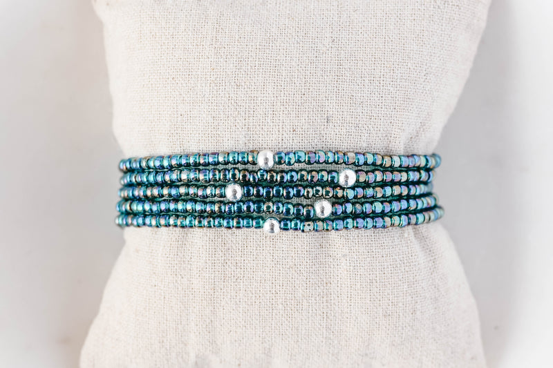 3mm Aura Teal Endless Mini Bracelet