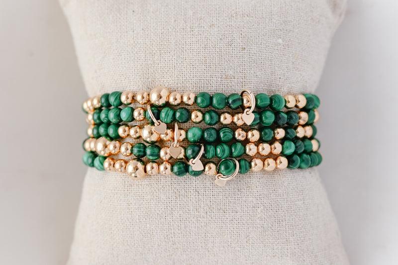 Malachite Gold Serendipity Bracelet