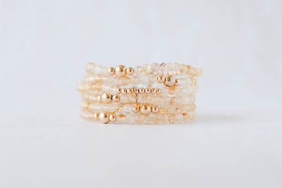 'My Own Path' Gold Faceted Citrine Bracelet