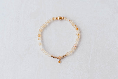 'My Own Path' Gold Faceted Citrine Bracelet