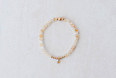 'My Own Path' Gold Faceted Citrine Bracelet