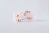 4mm Rose Quartz with Gold Opal Charm Luxe Bracelet
