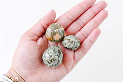 Rainforest Rhyolite Tumbled Stone