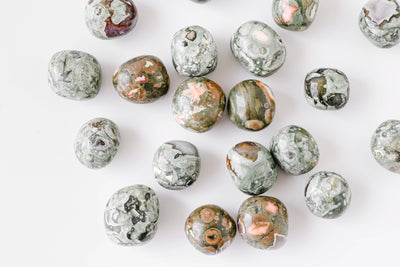 Rainforest Rhyolite Tumbled Stone