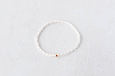 3mm Pearlescent Endless Mini with Gold Bracelet