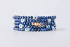 4mm Lapis Lazuli with Gold Evil Eye Charm Luxe Bracelet