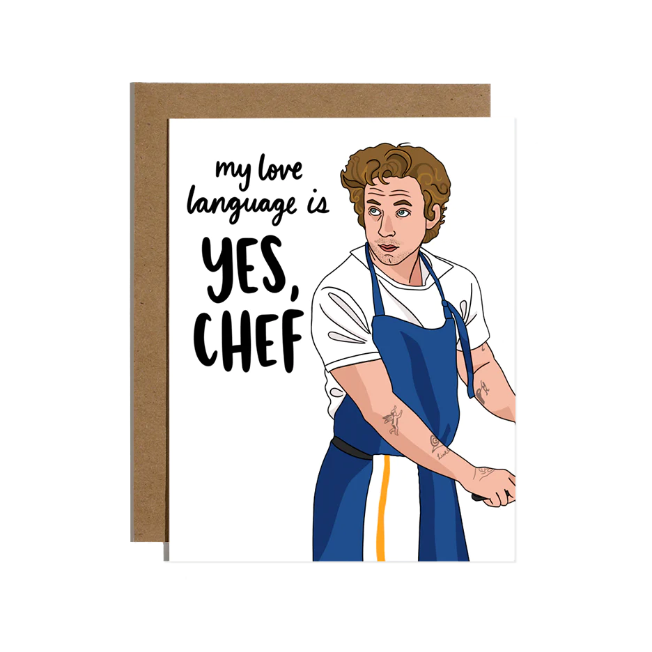 'My Love Language is Yes Chef' Card