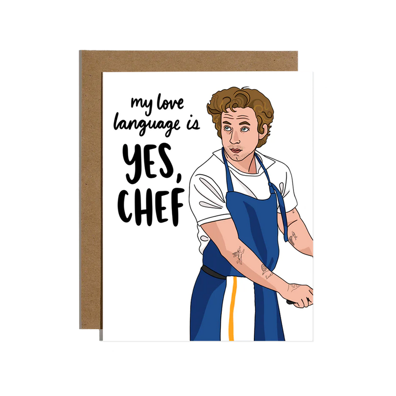'My Love Language is Yes Chef' Card