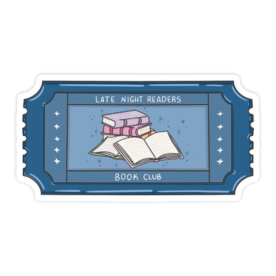 Late Night Readers Book Club Sticker