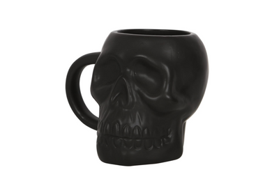 Matte Black Skull Mug