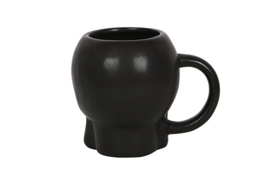 Matte Black Skull Mug