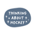 Thinking About Hockey Sticker