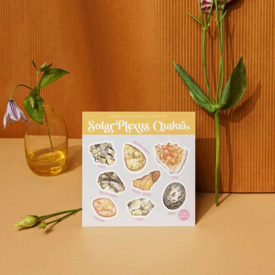 'Solar Plexus Chakra' Crystal Sticker Set