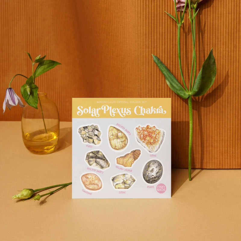 'Solar Plexus Chakra' Crystal Sticker Set