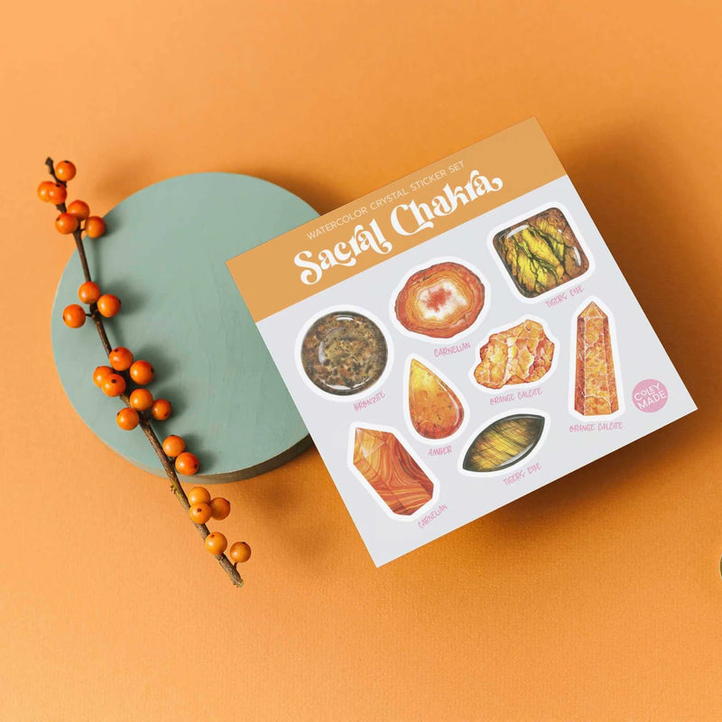 'Sacral Chakra' Crystal Sticker Set