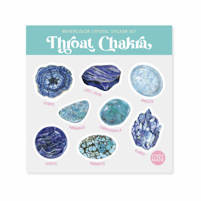 'Throat Chakra' Crystal Sticker Set