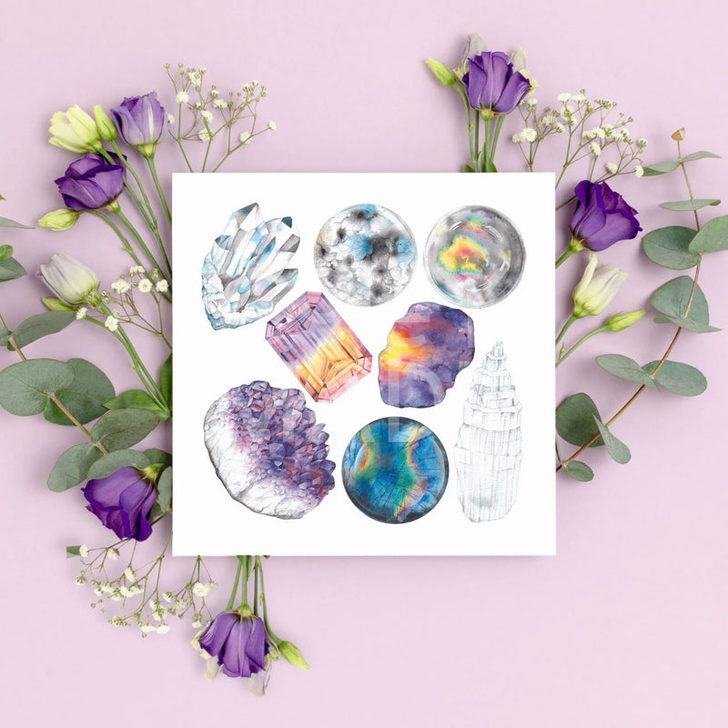 Watercolor Crown Chakra Art Print
