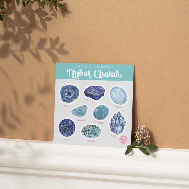'Throat Chakra' Crystal Sticker Set