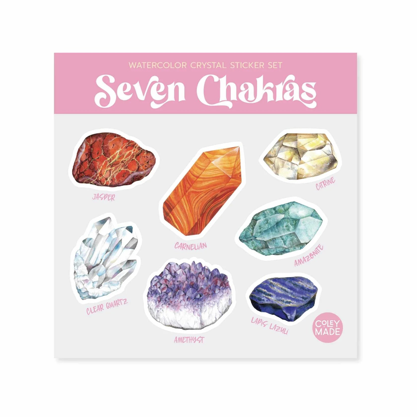 'Seven Chakras' Crystal Sticker Set