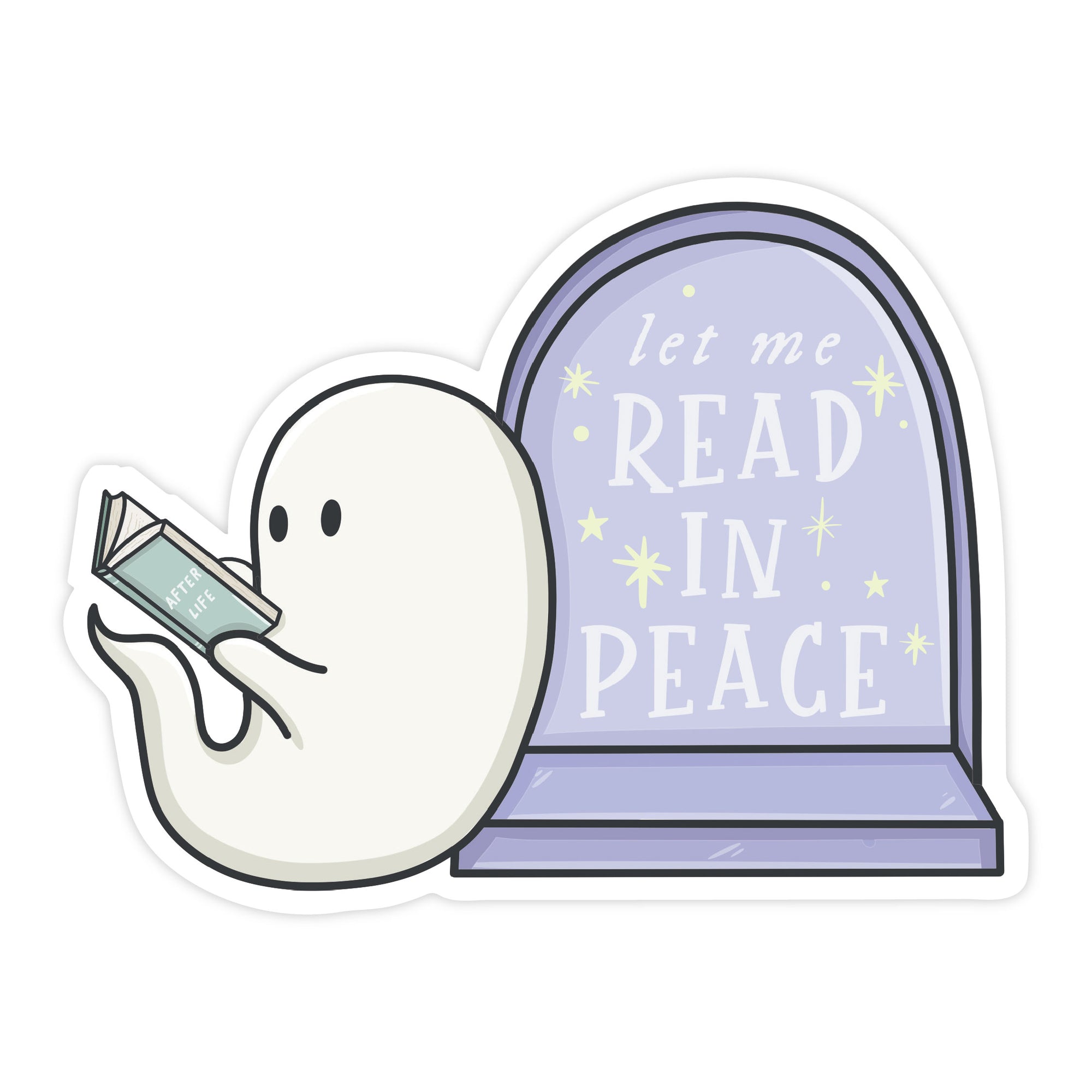 Let Me Read In Peace Sticker