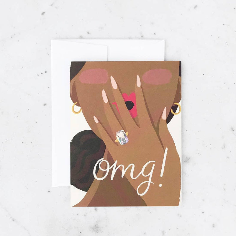 OMG Engagement Card Pink Nails - Catalyst & Co