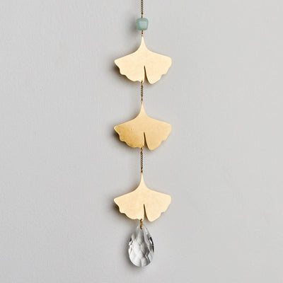 Botanical Leaf / Amazonite Suncatcher
