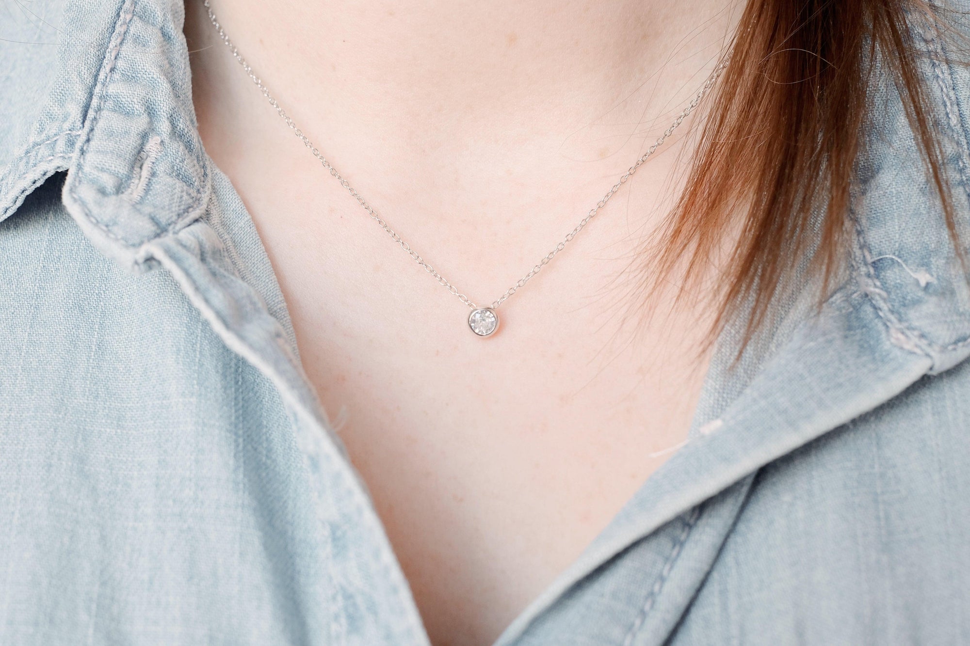 Single shop crystal necklace