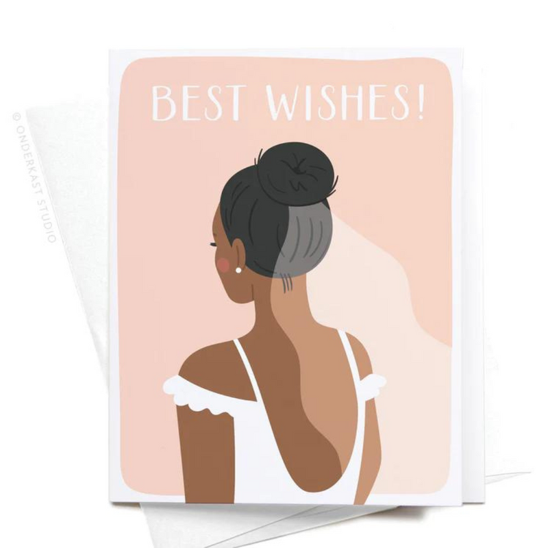 Best Wishes Bride (Dark Hair) Card