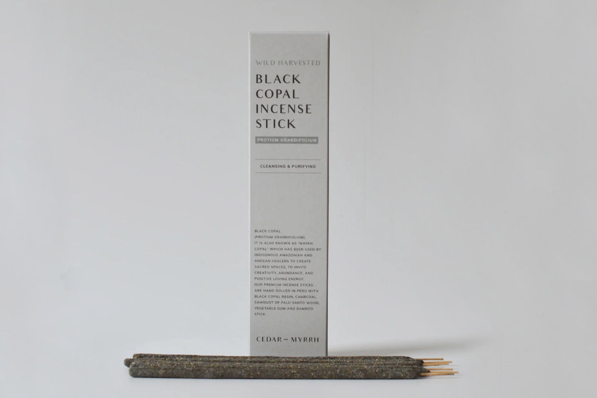 Hand Rolled Black Copal Incense Stick