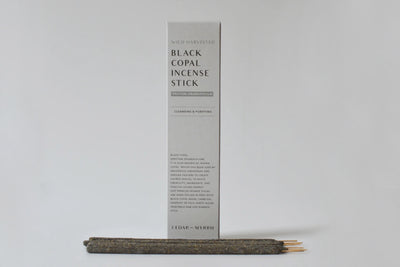 Hand Rolled Black Copal Incense Stick
