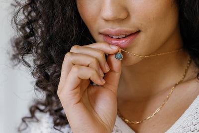 Gold Labradorite Drop Necklace - Catalyst & Co